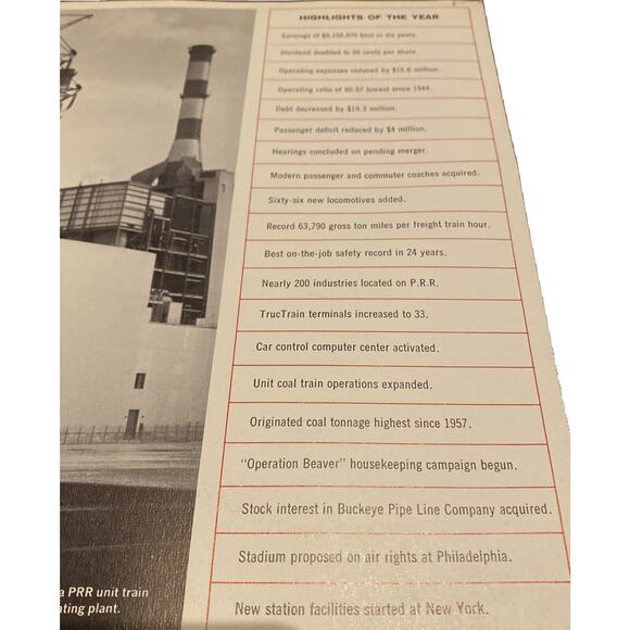 1963 Pennsylvania Railroad Company Annual Shareholders Report Vintage PRR - Picture 8 of 9